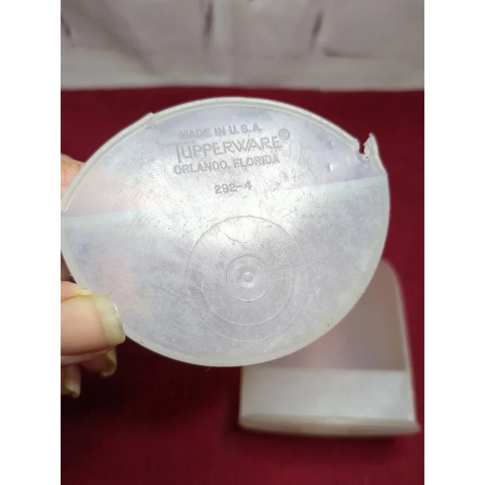 Set of 2 VTG Tupperware Rocker Scoops Clear/sheer